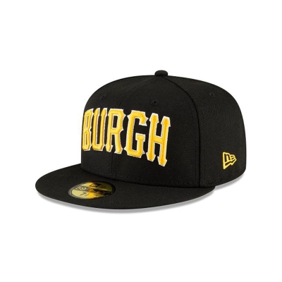 Sapca New Era Pittsburgh Pirates MLB Ligature 59FIFTY Fitted - Negrii